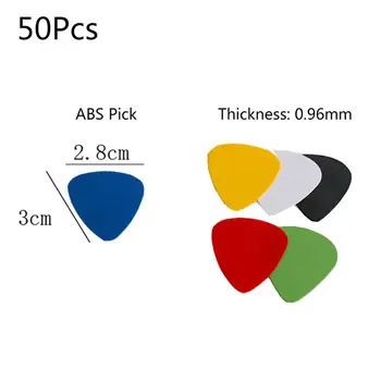 10/20/50PCS 0.46 mm 0.71 mm 0.91 mm Akustine elektrine Gitara Kirtikliai ABS Plectrums