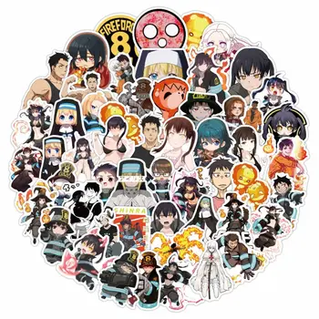 100 Vnt Animacinių Filmų Anime Enn Enn Nr. Shouboutai Ugnies Jėga, Lipdukai Kusakabe Shinra Iris Sienos Grafiti Vandeniui Lipdukai