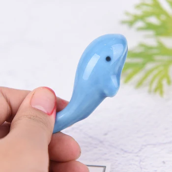 1Pc Aukštos Kokybės Mielas Gyvūnų Delfinų Formos Manikiūro Meno Įrankis Nagų Šepetėliu Pen Stovo Keramikos Stovas Laikiklis Atsitiktiniai Modelis