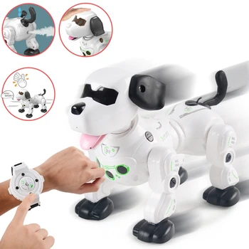 2.4 G RC Šuns Žaislas, Vaikas Nuotolinio Valdymo Robotų Šuo Stunt Mažylis Balso Kontrolės Žaislai, Elektroniniai Augintiniai Šokių Robotas