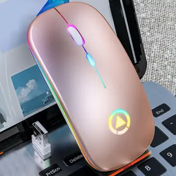 2.4 GHz bevielė Pelė USB Įkraunamą Pelę su kvėpavimo šviesos PC Nešiojamas Kompiuteris tylus klavišų pelė desktop 