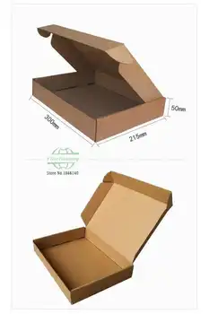30*21.5*5cm Kraft Dovanų Popieriaus Dėžės Rudas Kartonas Popierius Pakuotės Tuščią Pašto Dėžutėje 100vnt/daug