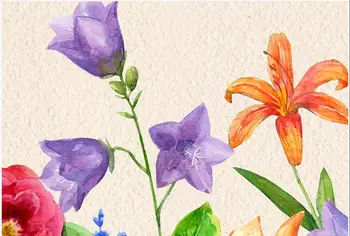 3d tapetai pasirinktinius nuotraukų freskos Rankomis dažyti sielovados augalų, gėlių ir paukščių šeimų namų dekoro tapetai, sienų ir 3 d