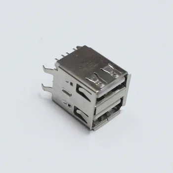 3pcs USB Type A Female Lizdas, Jungtis Suvirinimo 180 Laipsnių Dvigubos Pin Kištukas Jack Jungtys 