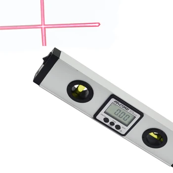 400mm Skaitmeninis Kampo Ieškiklis Lygio lazerio spindulį, gulsčiukas, Vertikaliai Inclinometer su Magnetais lazerio Matlankis Valdovas
