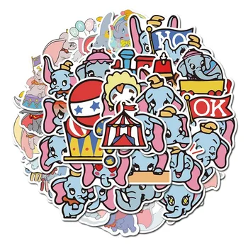 50pcs/Maišas Mielas Animacinių filmų Animacija Dumbo Grafiti Lipdukai Bagažo Vandens Puodelį Kompiuterio Vandeniui Vaikų Žaislas, Lipdukai