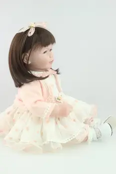 52cm Cute Girl Reborn Baby Doll Minkšto Vinilo Boneca Atgimę Žaislai, Mergaičių, Kūdikių Ankstyvojo Švietimo Žaislai