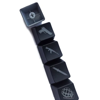 5vnt OEM R4 Profilis ABS Apšvietimu Keycap Žaidimų Keycaps Klavišą Mygtuką Keycaps ABS Bžūp Cherry MX Mechaninė Klaviatūra CS GO