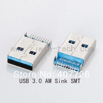 5VNT USB 3.0 Tipo Male Plug Jungtis, Didelės spartos Duomenų Perdavimo USB 3.0 Lizdas, Krovimo Lizdas, Litavimo