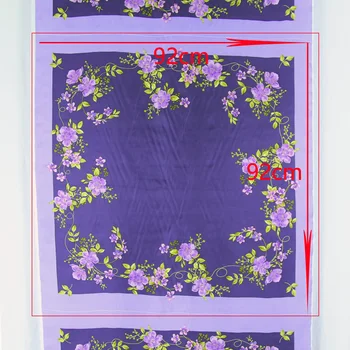 92cm*92cm gėlių spausdinti gryno šilko ruoželinį audinys šilko audinio skara,STW134