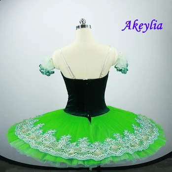 Aksomo Esmeralda Profesionalių Baleto Mdc Merginos Suaugusiųjų Žalias Blynas Peformance Tutus Sugar plum fairy Ballet Dress Kostiumai Vaikas
