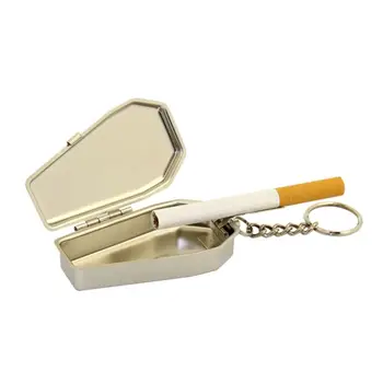 Alavuotoji skarda Karsto Formos Kišenėje Peleninę Nešiojamų Pelenų Dėklas su Dangteliais Rūkymas Pelenų Dėžutė Y1QE