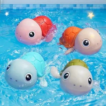 Animacinių filmų kūdikio žaislas plaukimo vėžlys maudymosi kūdikių vonios vandens žaislas nedidelis vėžlys vaikams, vandens žaislas