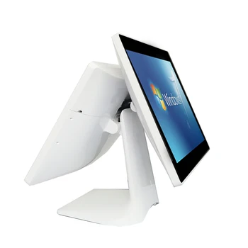 Aukštos kokybės Touch screen POS sistema, mažmenininkams 15 colių dual ekrano POS terminalo ir mašina ComPOSxb J1900