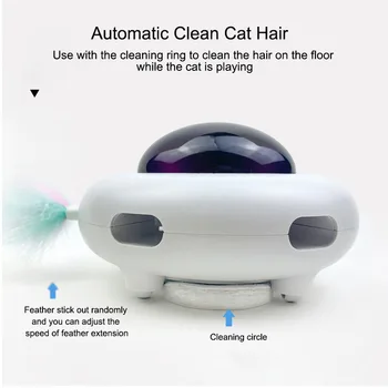 Automatinė Plunksna Kibinimas Kačių Žaislai Atsitiktinai Interaktyvus Elektros Crazy Žaislai Kačiukams Katė Protingas Žaislas, Automatinė Vairo Led