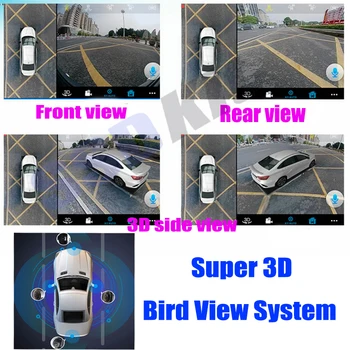 Automobilių Garso, Navigacijos GPS Stereo Žiniasklaidos Carplay DVR 360 Birdview Apie 4G 
