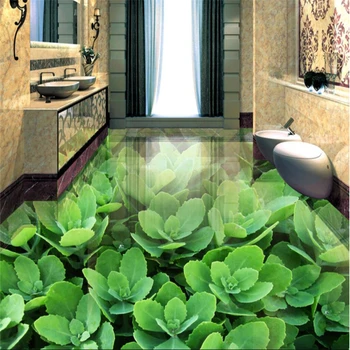 BEIBEHANG Užsakymą tapetai freskomis žalia sielovados didelių 3D gyvenamojo kambario, miegamojo, vonios kambario grindų plytelės, grindų dažymas tapetų