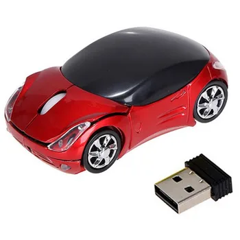 Belaidė Optinė Pelė Automobilio Pelės 1600DPI Animacinių filmų korėjos Automobilių Sporto Linijiniai Pelės USB Pažymėkite Pelėms Tabletė Nešiojamas Naujas