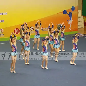 Dailiojo Čiuožimo Suknelė Moterims Cheerleaders Konkurencijos Kostiumas Vaikų Vaikai Klubuose Aerobikos Komanda Cheerleaders Vienodai Ritmiškai