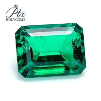 Didelis Dydis Lab sukūrė 10*13mm smaragdas žalia moissanite akmenys кольца браслеты ьги с зеленным камнем
