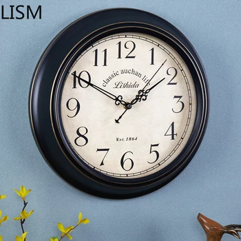 Didelis Retro Silent Sieninis Laikrodis Kambarį Kūrybos Šiaurės Sieniniai Laikrodžiai, Namų Dekoro Geriausia Pardavimo 2019 Produktų Skaitmeninis Sieninis Laikrodis