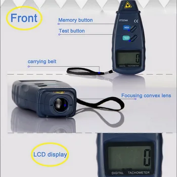 DT2234A 5-digit LCD Ekranas Skaitmeninis Tachometras, ABS Mėlyna nekontaktinėmis Tach Tachometras, Skaitmeninis Tach Matuoklis