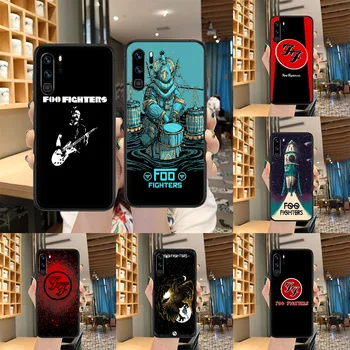 FOO FIGHTERS band Telefonas atveju, Huawei P Mate Smart 10 20 30 40 Lite Z 2019 Pro black ląstelių padengti 3D bamperis tpu hoesjes gana