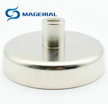 Galingas Montavimo Magnetas Skersmuo 75mm, Tvirtinimo Magnetinio Puodai &Thread Stianless Plieno Žiedas Neodimio Nuolatinis Stiprus, Žvejybos Iki