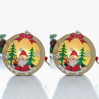 Geriausia Kalėdų Kalėdų Eglutės Ornamentu Mediniai Žėrintis Pakabukas Apdailos Rekvizitai Turas Santa Claus Žaislai Dovana