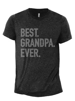 Geriausias Senelis Kada nors Vyrų Šiuolaikinės Fit Įdomus Humoro T-Shirt Spausdinti Grafinis Tee Anglis Pilka