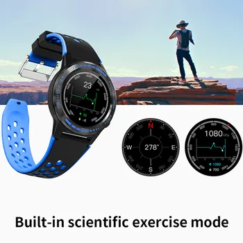 GPS smart žiūrėti fitness tracker visą ekraną IP67 atsparus vandeniui smartwatch širdies susitraukimų dažnio nuotolinio valdymo mobiliojo telefono 