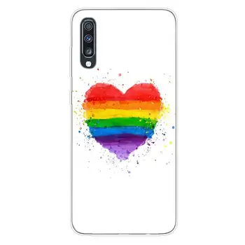 Gėjų, Lesbiečių LGBT Vaivorykštė Pasididžiavimas Minkštos TPU Case For Samsung Galaxy S20+ S10 S20 S8 S9 Plus S10E S6 S7 Krašto Pastaba 8 9 10 Pro Dangtelį, Ca