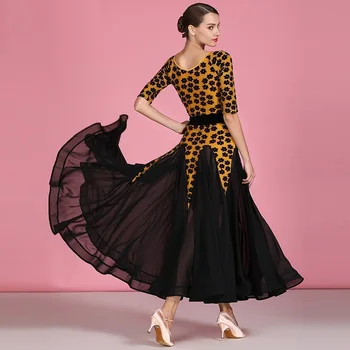 H2562 Lady Šiuolaikinių Šokių Suknelė Balus Nacionalinio Standarto Šokių Viduryje Rankovės Kostiumai Moterų Profesinės Veiklos Suknelė