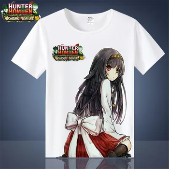 Hip-Hop Harajuku Amino Marškinėlius Vasarą Cartoon Hunter x Hunter T Shirt Cool White Rock Japonijos Negabaritinių Marškinėlius Strwwtwear Vyras