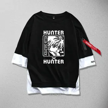 Hunter X Hunter Marškinėliai Japonija Naujų Anime Hunter 50-mečio Killua Zoldyck Medvilnės Cosplay T-Shirt