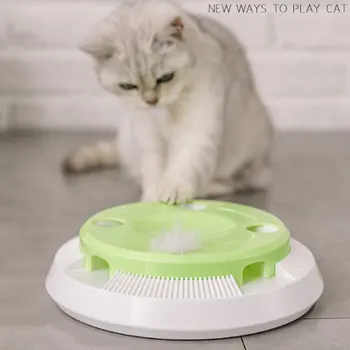 Interaktyvi Katė Žaislas Funny Cat Automatinė Sukasi Kačių Žaisti Kibinimas Plokštė Pelių & Gyvūnų Žaislams, Elektros Žaisti Naudotis pet Žaislas