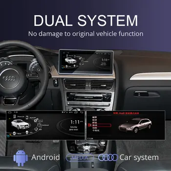 JDASTON 10.25 Colių Android 9.0 Automobilio Multimedijos Grotuvo Audi A4 B8 A5 2009-2016 (SU MINI 3G 4G+64G Automobilio Radijo, GPS Navigacijos