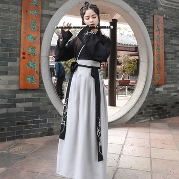 Juoda Hanfu Suknelė Kinijos Kostiumas Tradicinės Veiklos Drabužius Han Dinastijos Princesė Klasikinė Apranga Etapo Veiklos