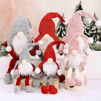 Kalėdų Beveidis Santa Lėlės Pakabukas Kalėdų Eglutės Kabantys Papuošalai Apdailos Kalėdos Šaliai, Megzti Pliušinis Žaislas Miško Vyras