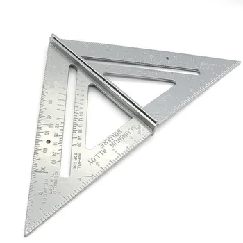 KARŠTO 7Inch Aliuminio Lydinio stačiu Kampu Valdovas Trikampio Matavimo Medienos apdirbimo Įrankis TI99