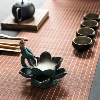 Keramikos Moliuskui Smilkalai Degiklių Led Lotus Dūmų Refliukso Smilkalų Lazdelės Turėtojai Kinų Stiliaus Censer Arbatos Namų Dekoro Amatai
