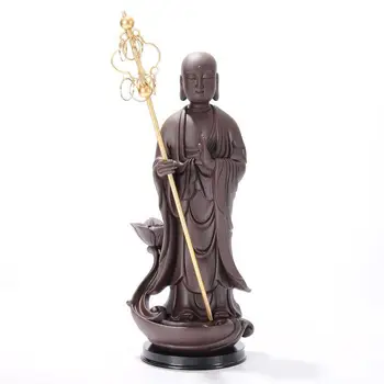 Kinijos Budistų Vienuolis Moliuskui Smilkalų Degiklis Dūmų Krioklys Smilkalų Laikiklis Lotoso Gėlė, Keramikos Censer Dekoratyvinis Buda