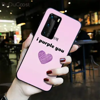Korėjos meilę aš violetinė u Telefoną Atveju Huawei P20 30 P20Pro P20Lite P30Lite P10 P Smart plus P10Lite P40 Pro lite P40