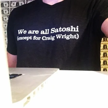 Kuakuayu HJN Mes Visi Satoshi Išskyrus Craig Wright Mens Bitcoin Juokinga Citatos T-Shirt Vasaros Atsitiktinis Linksmas Įdomus Humoro Tee