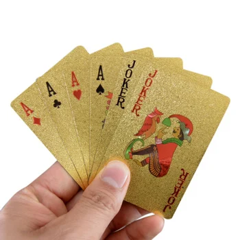 Lauko Aukso folija pokerio 24K aukso pokerio užsakymą reklamos pokerio