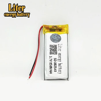 Litro energijos baterija 3.7 V planšetinio kompiuterio bateriją didelis baterijos 850mAh 802540.