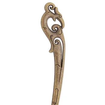 Mados dizaino vintage antikvariniai bronzos plaukų papuošalo užsegimas plaukų lazdos, moterims, aksesuarai, 14*92 MM-C3909