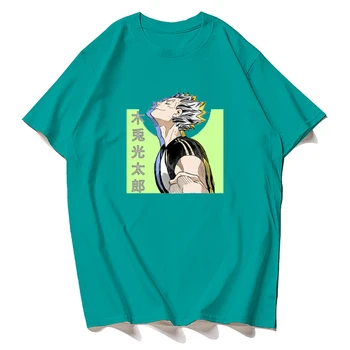 Mados Viršų Japonų Anime Bokuto Haikyuu marškinėliai Vasaros Viršūnes Kuroo Animacinių filmų T-shirt Karasuno Kawaii Fly High Grafikos Tees Vyras