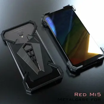 Metalo, Aliuminio Purvo atsparus smūgiams Atveju Xiaomi Redmi 5 5.7 colių Sunkiųjų Patikima Padengti Metalo Rėmelis Bamperio Galinio Dangtelio Redmi 5