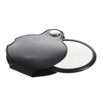 Mini Pocket 5X 45mm Lankstymo Papuošalai didinamasis stiklas Didinamąjį Akių Stiklo Loupe Objektyvas juoda